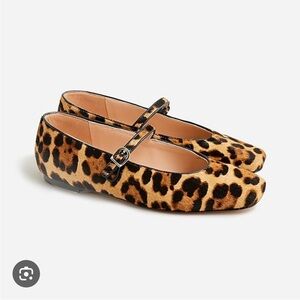 J. Crew Leopard Pattern Mary Jane Flats